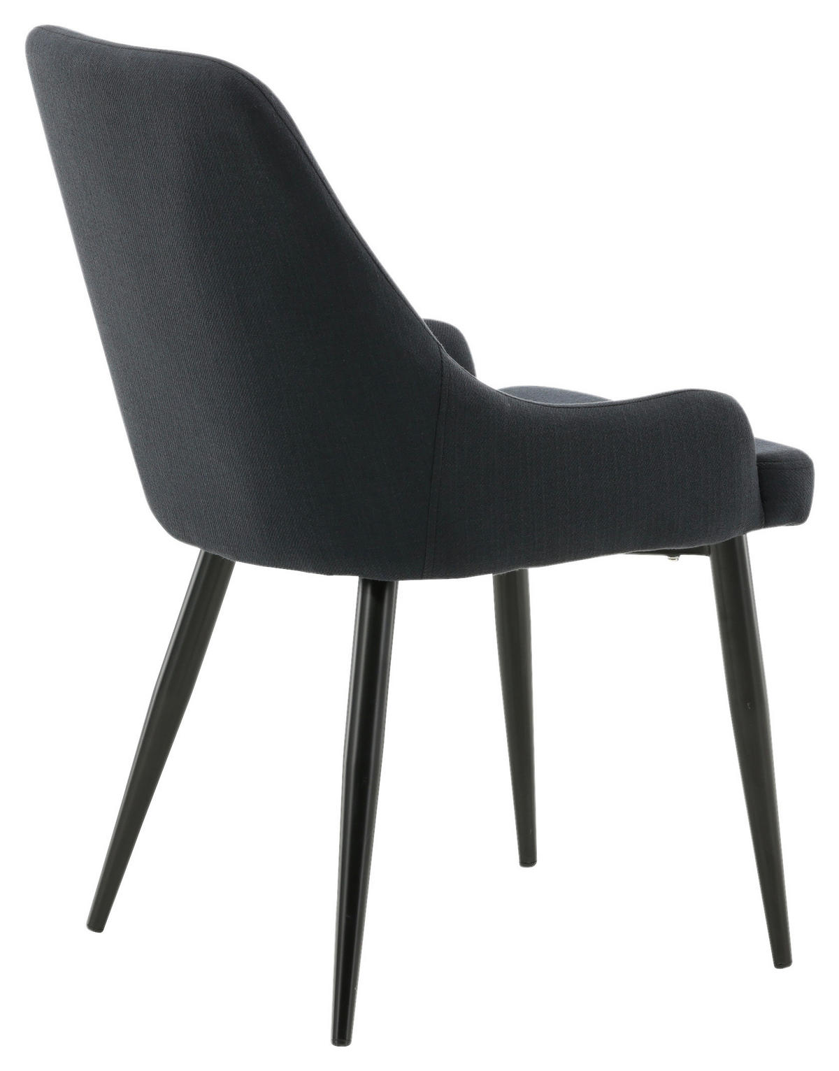 STUHL-SET 2 Stück  in Stahl Textilgeflecht  - Schwarz, Design, Textil/Metall (49/86/58cm) - Livetastic