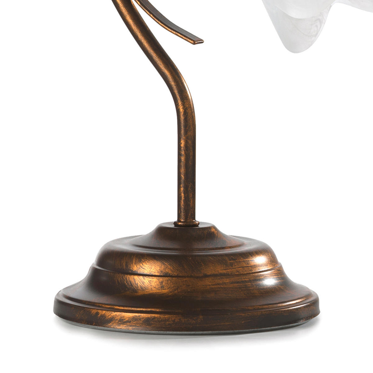 TISCHLEUCHTE 25/35 cm   - Braun/Weiß, KONVENTIONELL, Glas/Kunststoff (25/35cm)