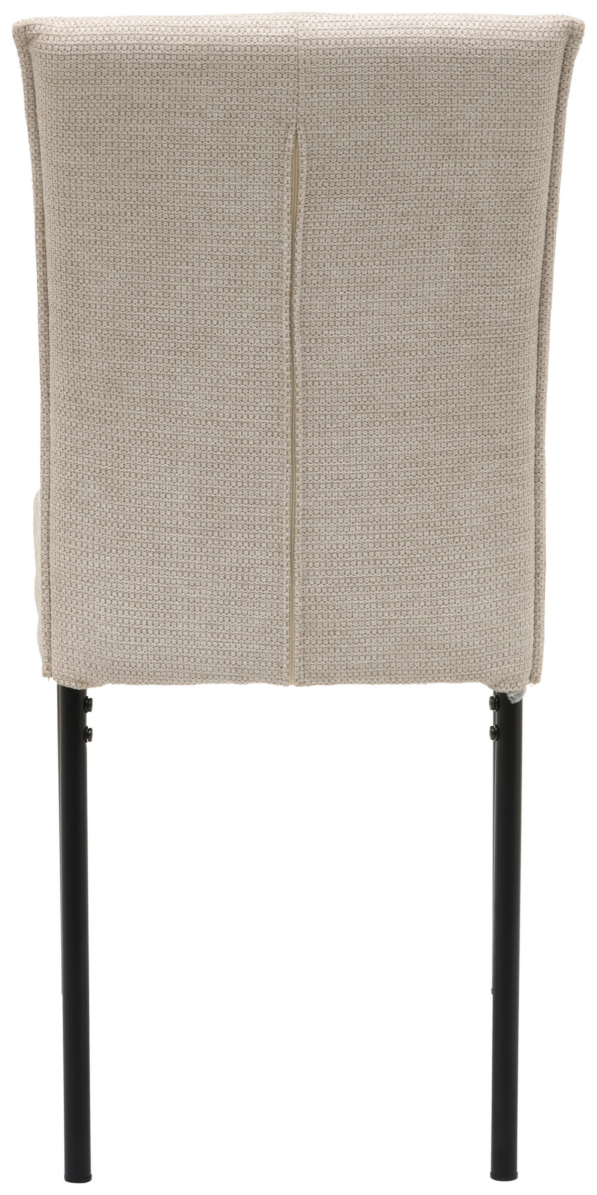 STUHL Mikrofaser Schwarz, Beige  - Beige/Schwarz, KONVENTIONELL, Textil/Metall (44/96/61cm) - MID.YOU