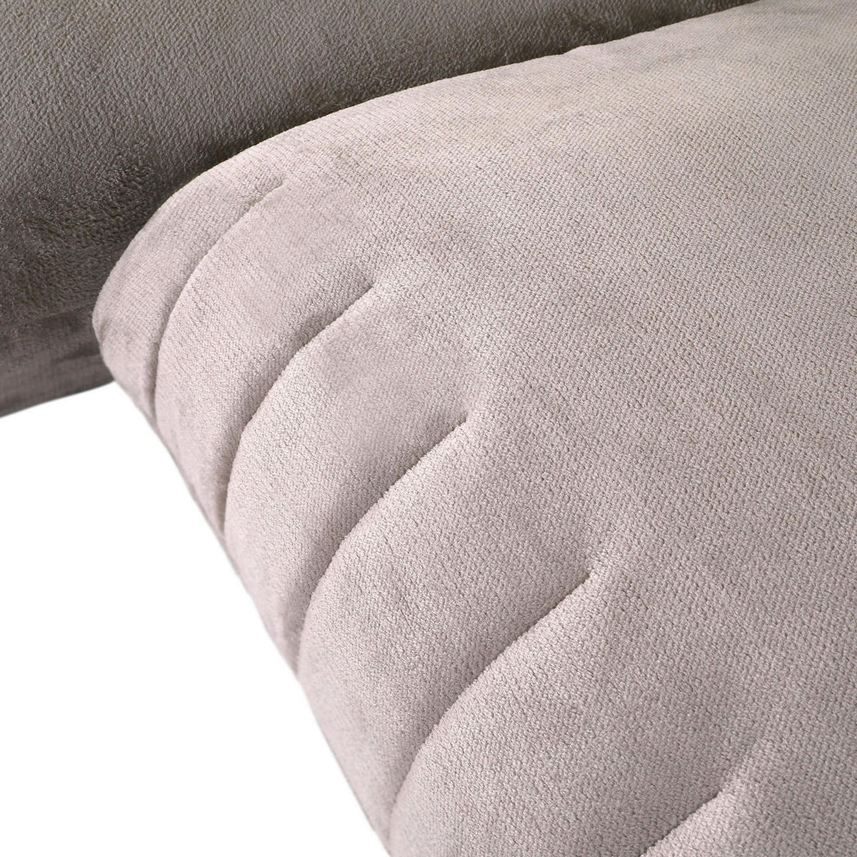 HÖRNSOFFA i plysch beige  - beige/svart, Klassisk, textil/plast (170/270cm) - MID.YOU