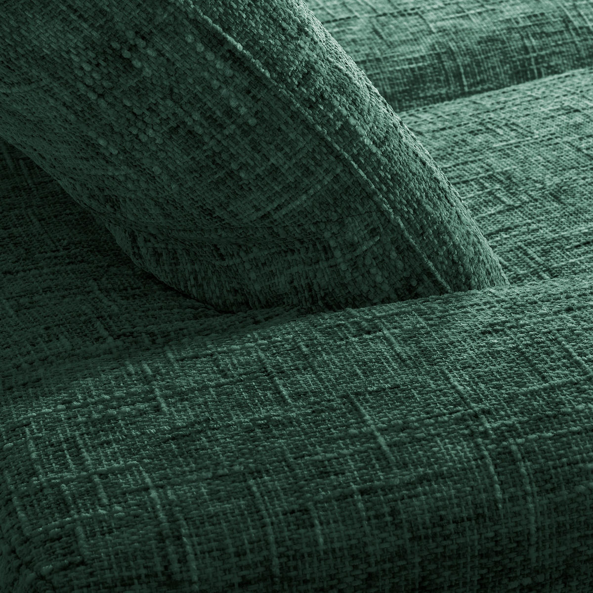 ECKSOFA PORTLAND in Struktur Grün Kopfteilverstellung  187/295 cm  - Schwarz/Grün, Design, Holz/Textil (187/295cm) - Livetastic