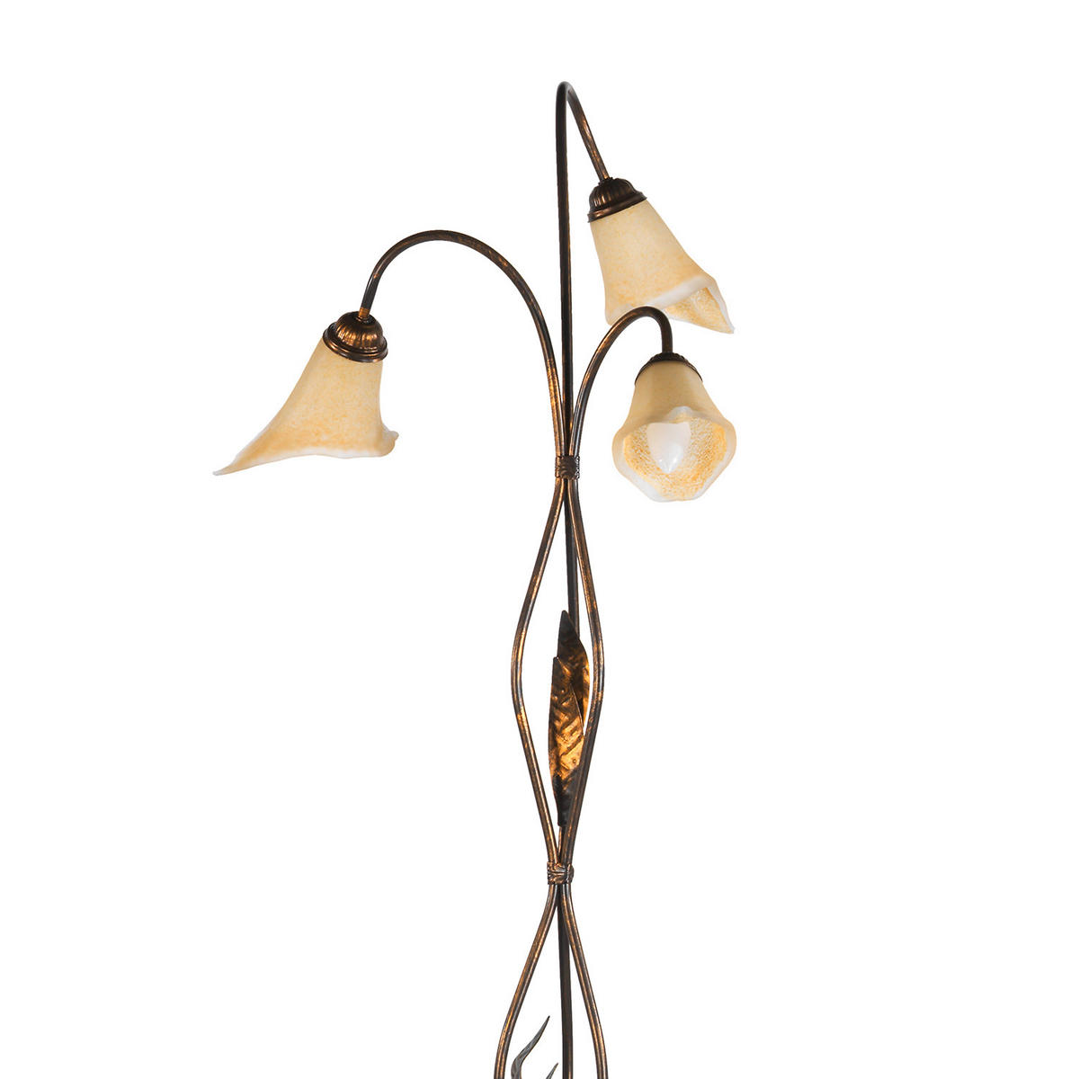 STEHLEUCHTE 52/170 cm    - Bronzefarben, KONVENTIONELL, Glas/Metall (52/170cm)