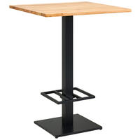 BARTISCH in Holz, Metall   - Schwarz/Akaziefarben, MODERN, Holz/Metall (80/105/80cm) - MID.YOU