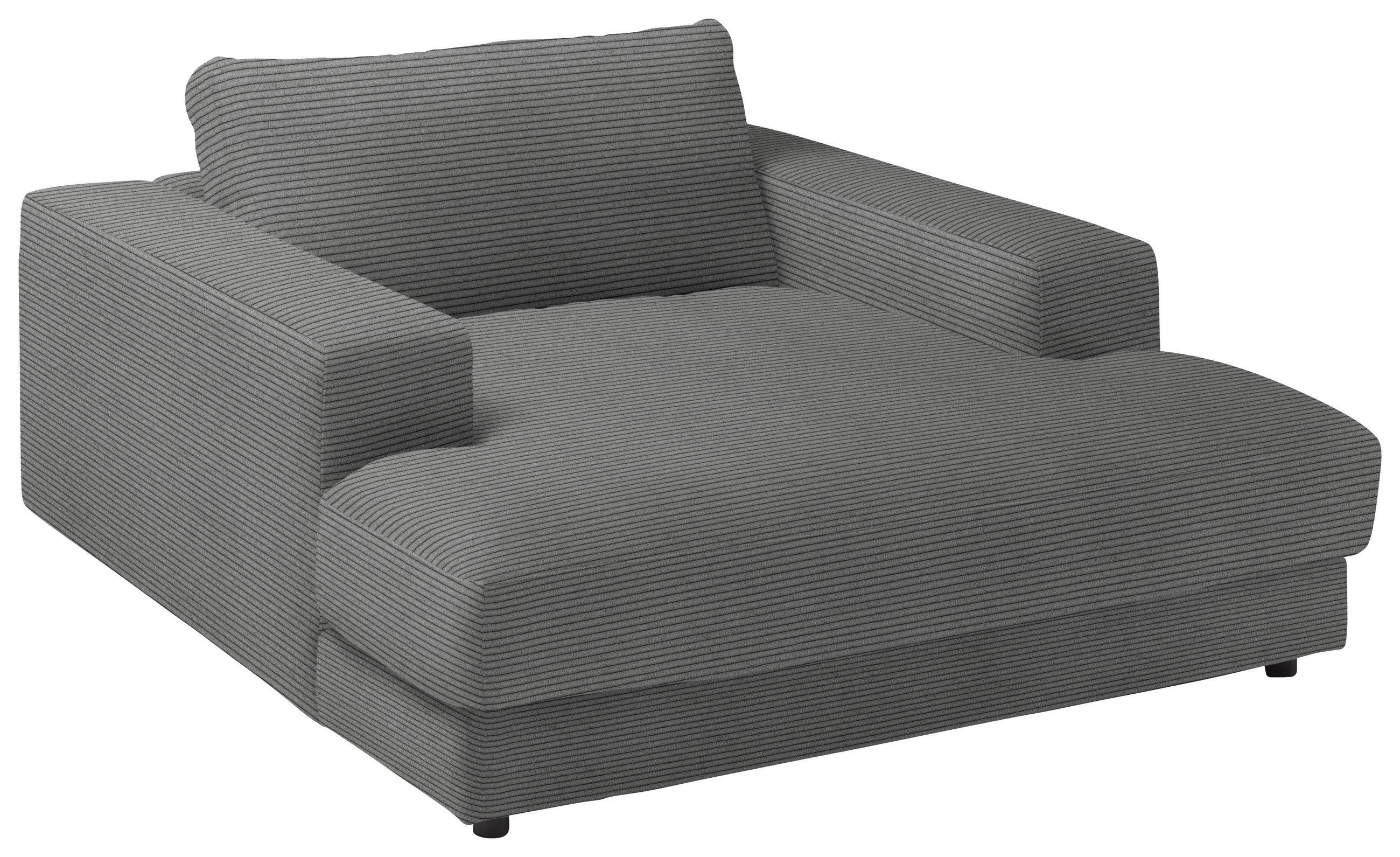 XXL-SESSEL in Feincord Grau  - Schwarz/Grau, Design, Kunststoff/Textil (150/86/170cm) - Lomoco