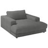 XXL-SESSEL in Feincord Grau  - Schwarz/Grau, Design, Kunststoff/Textil (150/86/170cm) - Lomoco