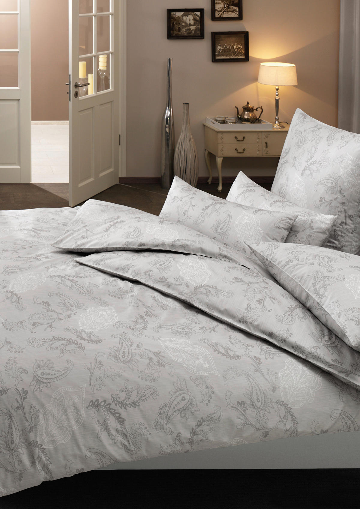 BETTWÄSCHE Atelier Flanell 155/220 cm  - Beige, Design, Textil (155/220cm) - Estella