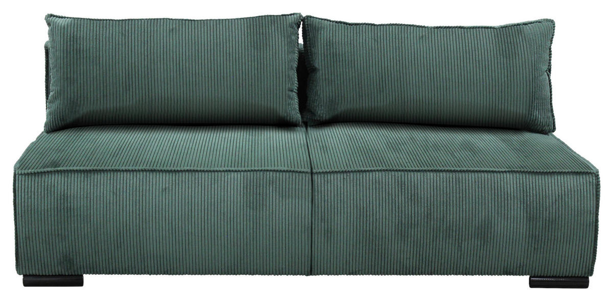 SCHLAFSOFA Struktur Grün  - Schwarz/Grün, Design, Kunststoff/Textil (202/90/99cm) - MID.YOU