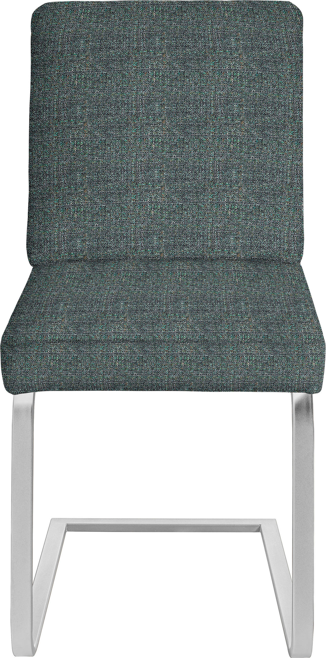 SCHWINGSTUHL  in Stahl Flachgewebe  - Türkis/Chromfarben, Design, Textil/Metall (60/92/60cm) - Dieter Knoll