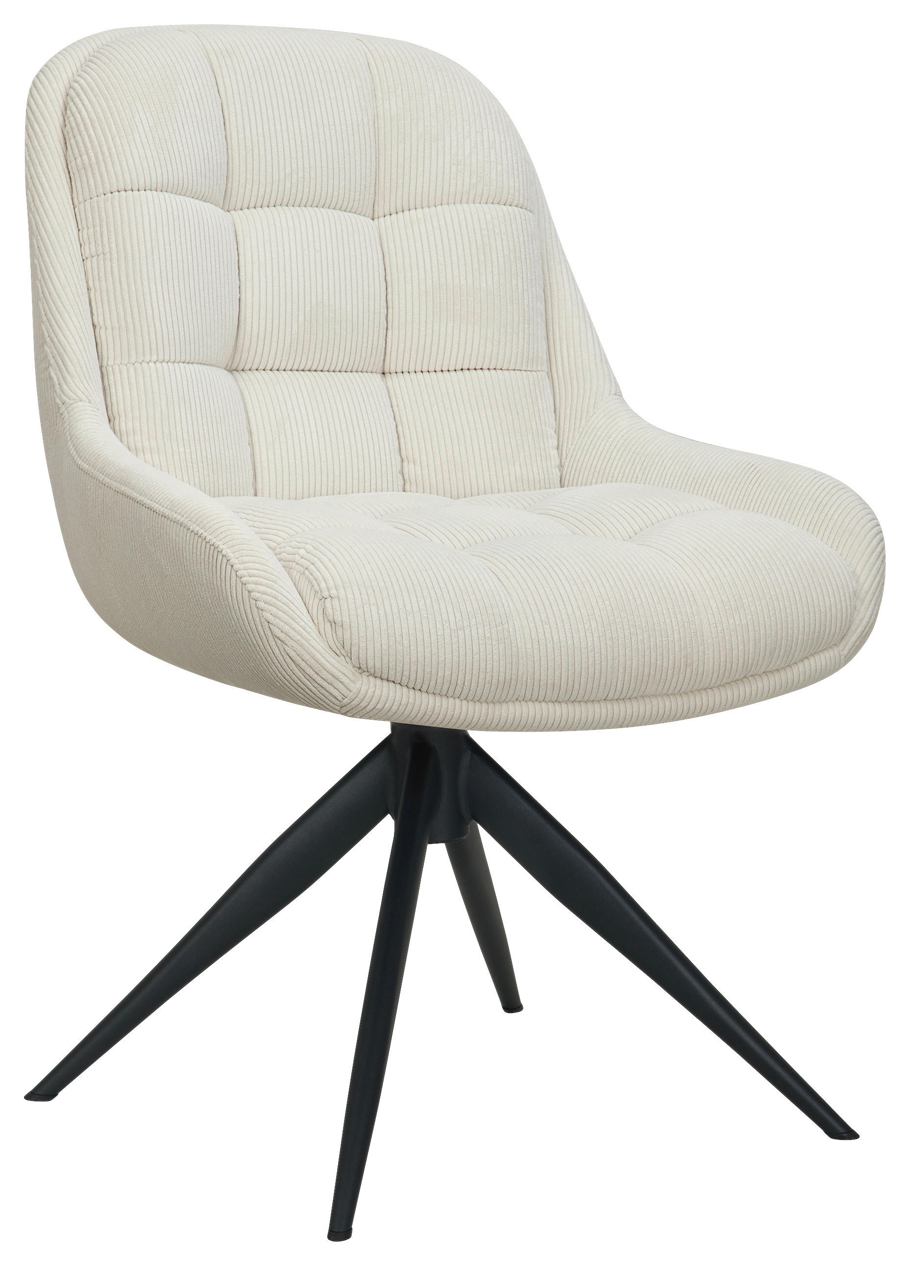 STUHL - Creme/Schwarz, Design, Textil/Metall (58/85/70cm) - Johann Jakob