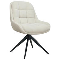STUHL - Creme/Schwarz, Design, Textil/Metall (58/85/70cm) - Johann Jakob