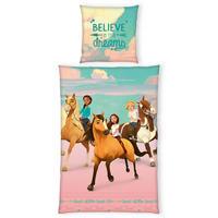 JUGENDBETTWÄSCHE SPIRIT Renforcé 135/200 cm  - Blau/Rosa, Basics, Textil (135/200cm) - Herding