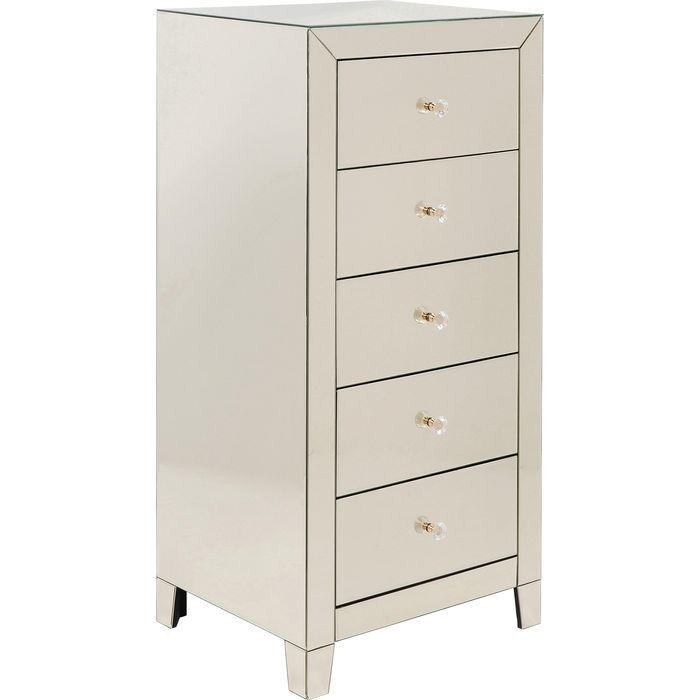 KOMMODE  in 49/110/41 cm  - Klar/Champagner, Design, Glas/Holzwerkstoff (49/110/41cm) - Kare-Design
