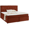 BOXSPRINGBETT 180/200 cm  in Rostfarben  - Rostfarben/Schwarz, Design, Kunststoff/Textil (180/200cm) - Xora