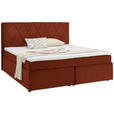BOXSPRINGBETT 180/200 cm  in Rostfarben  - Rostfarben/Schwarz, Design, Kunststoff/Textil (180/200cm) - Xora