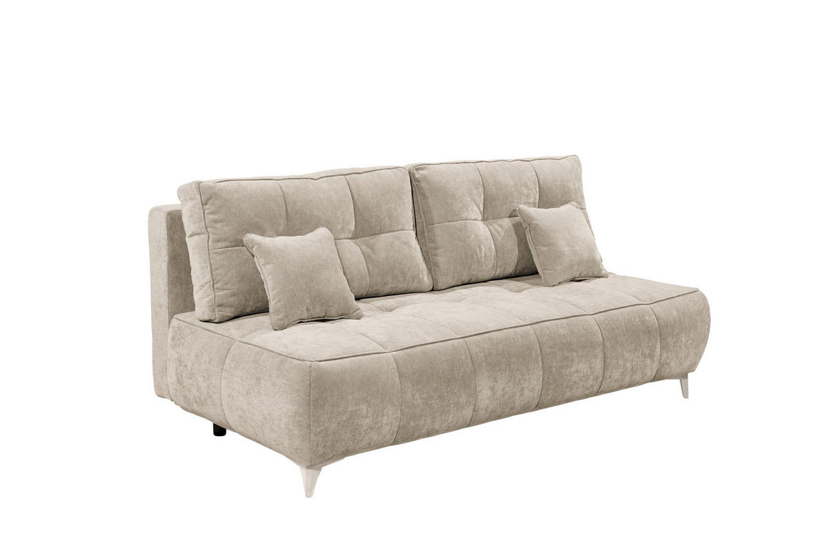 SCHLAFSOFA ELISA Webstoff Beige  inkl. Bettkasten  - Kaschmir/Beige, MODERN, Kunststoff/Textil (215/96/106cm) - MID.YOU