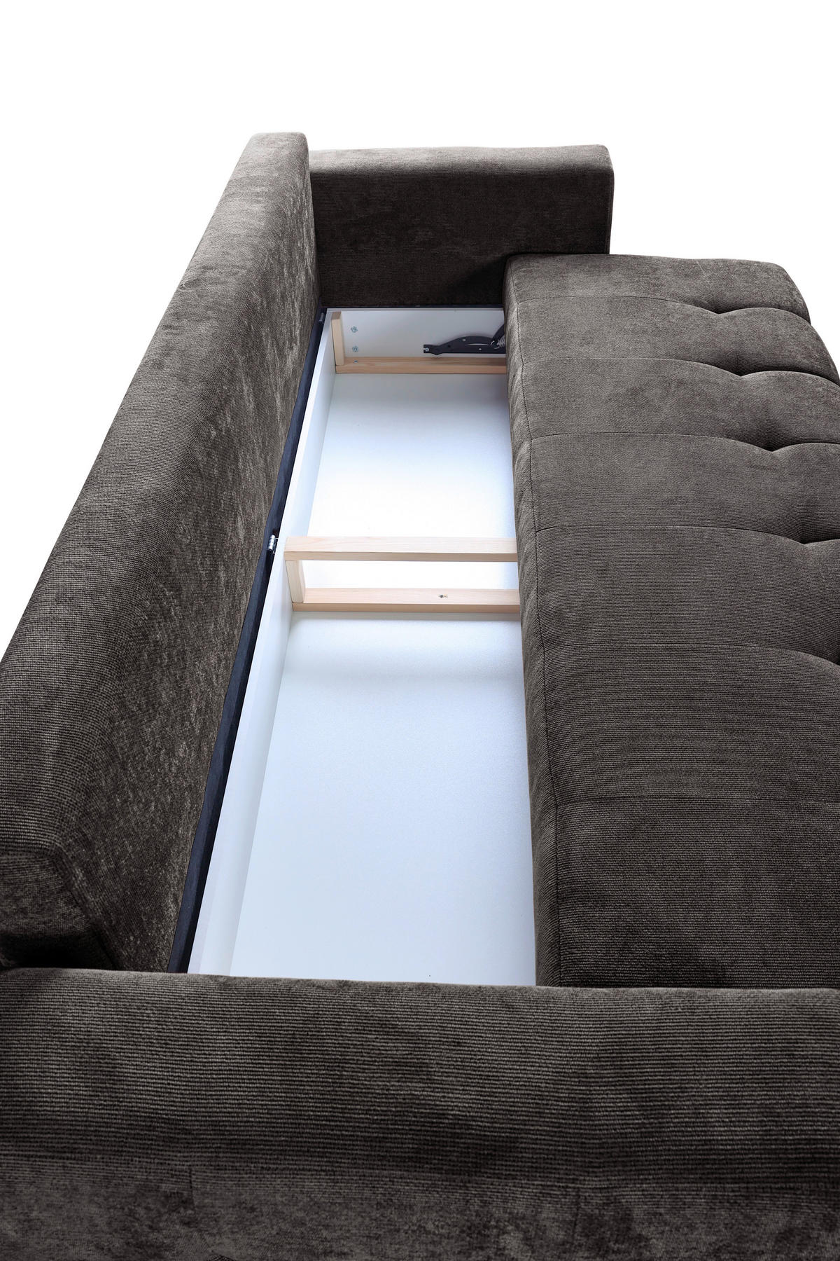 SCHLAFSOFA  mit Bettkasten erhältlich, Bettfunktion erhältlich Struktur Anthrazit  - Anthrazit/Schwarz, Design, Holz/Textil (247/94/90cm) - MID.YOU