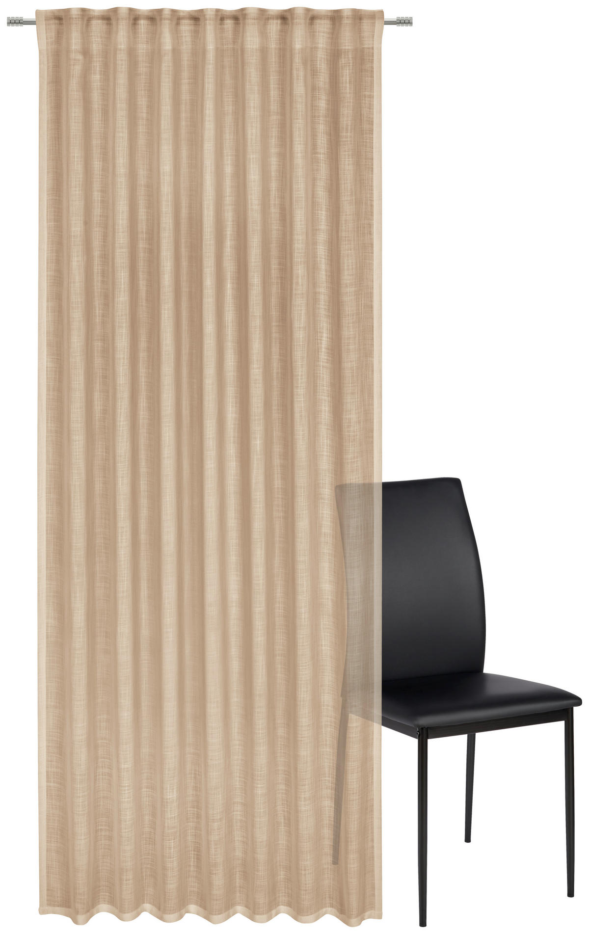 HOTOVÝ ZÁVĚS, poloprůhledné, 140/245 cm - terracotta, Natur, textil (140/245cm) - Esposa
