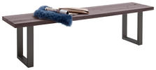 SITZBANK 220/50/40 cm Anthrazit, Eichefarben Eiche massiv Metall  - Eichefarben/Anthrazit, Design, Holz/Metall (220/50/40cm) - Novel