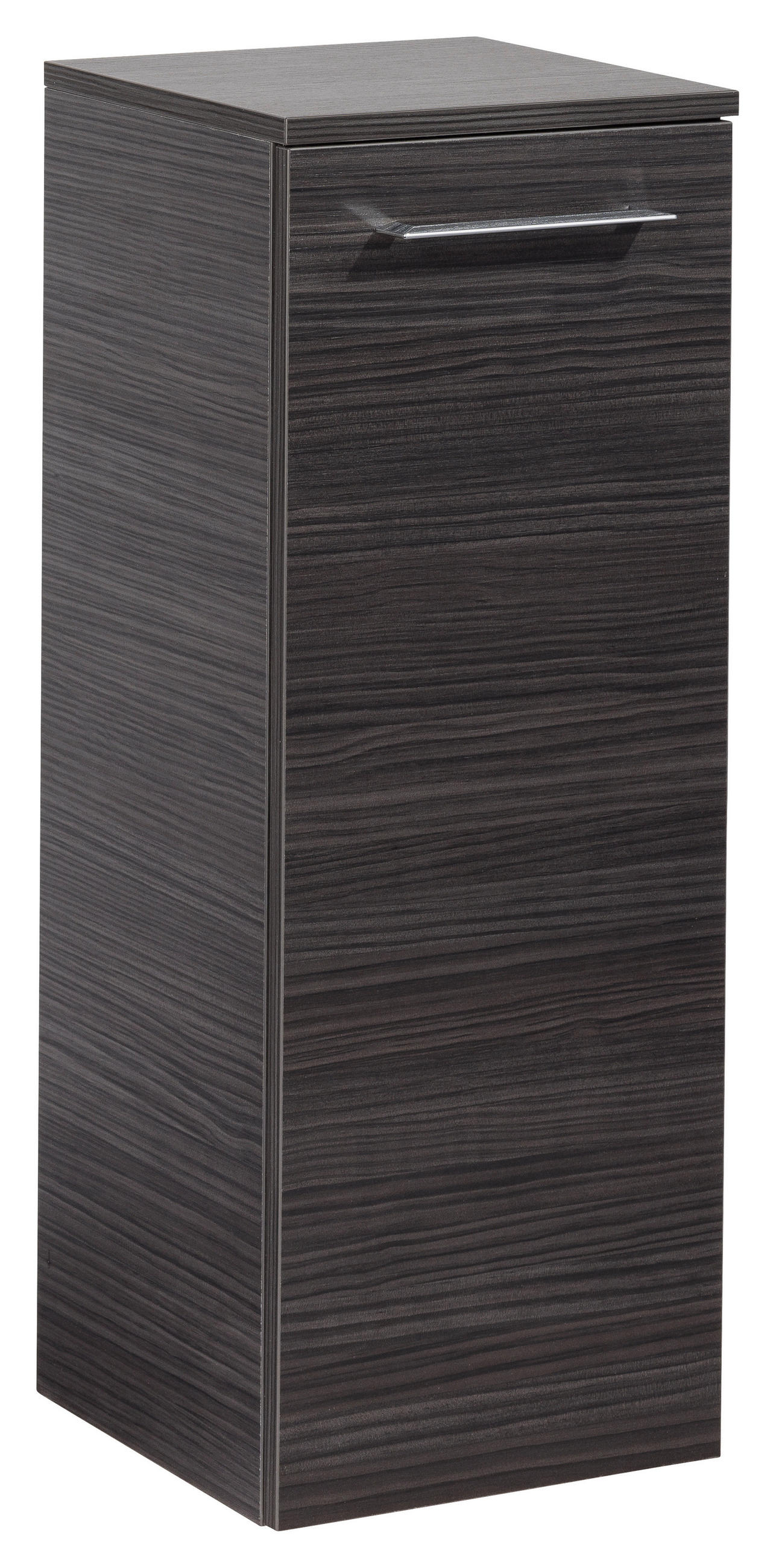 MIDISCHRANK Dunkelbraun - Dunkelbraun/Silberfarben, MODERN, Glas/Metall (30,5/81/32cm) - MID.YOU