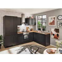 ECKKÜCHE 310/175/60 cm  in Schwarz  - Eichefarben/Schwarz, LIFESTYLE, Holzwerkstoff/Kunststoff (310/175/60cm) - MID.YOU