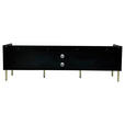 LOWBOARD SNOW in 180/54/40 cm - Eichefarben/Schwarz, Design, Holzwerkstoff/Metall (180/54/40cm) - Xora