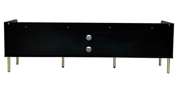 LOWBOARD SNOW in 180/54/40 cm - Eichefarben/Schwarz, Design, Holzwerkstoff/Metall (180/54/40cm) - Xora
