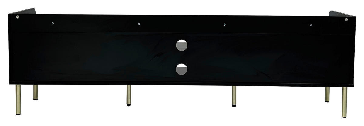 LOWBOARD SNOW  in 180/54/40 cm  - Eichefarben/Schwarz, Design, Holzwerkstoff/Metall (180/54/40cm) - Xora