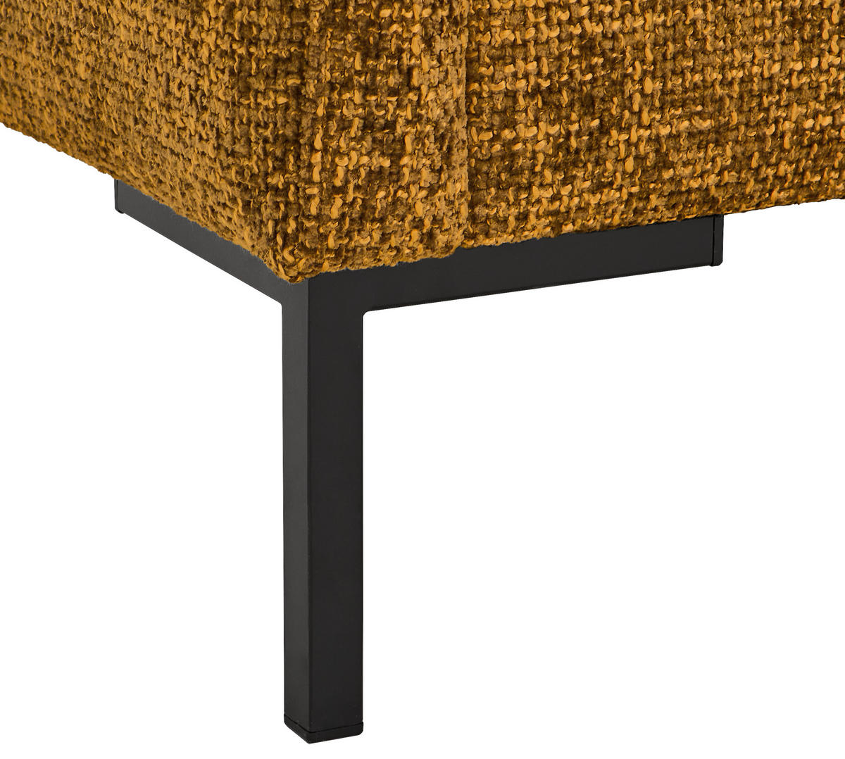 3-SITZER-SOFA in Webstoff Gelb  - Gelb/Schwarz, Konventionell, Textil/Metall (196/78/90cm) - MID.YOU