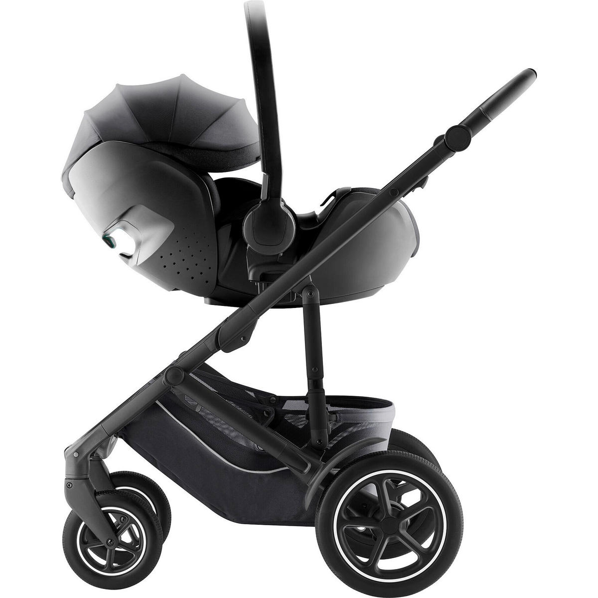 KINDERWAGENSET  Smile 5Z Set  Carbon Black  - Schwarz/Grau, Basics, Textil/Metall (57/112/97.7cm) - Britax Römer