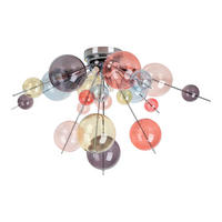 DECKENLEUCHTE  57/38 cm    - Chromfarben/Multicolor, Design, Glas/Metall (57/38cm) - Näve