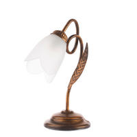 TISCHLEUCHTE 23/33 cm   - Bronzefarben, KONVENTIONELL, Glas/Metall (23/33cm)