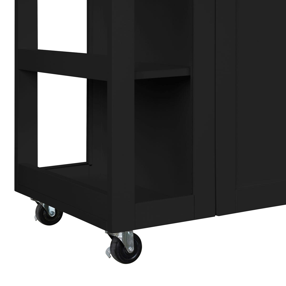 KÜCHENINSEL   in Naturfarben, Schwarz  - Messingfarben/Schwarz, Basics, Glas/Holz (60/90/40cm) - MID.YOU