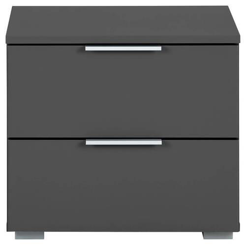 ÉJJELISZEKRÉNY szürke  - alumínium színű/szürke, Modern, faalapú anyag (47/43/42cm) - Rauch Möbel