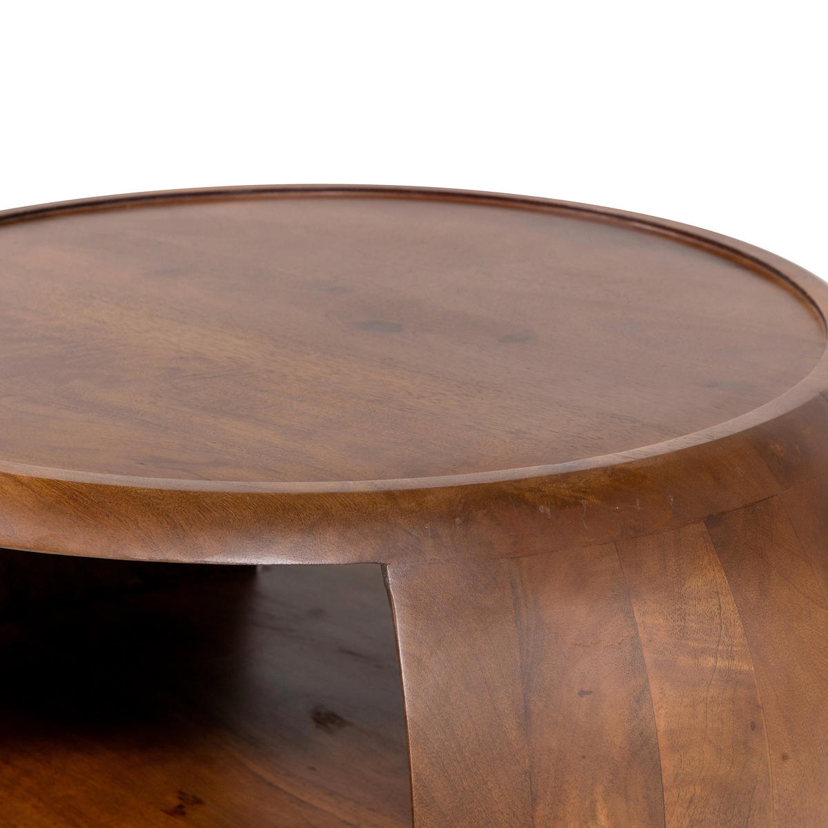 COUCHTISCH Cole Mangoholz vollmassiv 72/72/36 cm rund Braun  - Braun, Design, Holz (72/72/36cm) - Livetastic