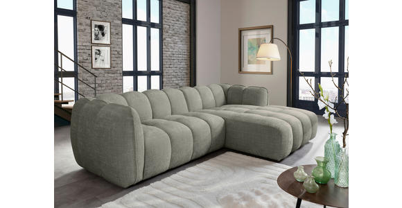 ECKSOFA  in Chenille Dunkelgrau  272/172 cm  - Dunkelgrau/Schwarz, KONVENTIONELL, Kunststoff/Textil (272/172cm) - Carryhome