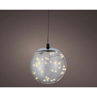 FIGURINĂ DE CRĂCIUN CU LED - alb/transparent, Basics (15,00/15,00/15,00cm)