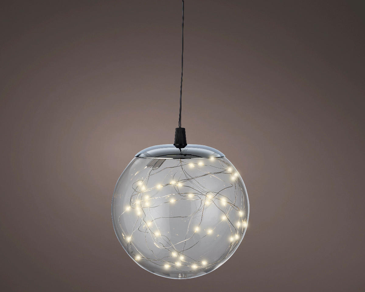 FIGURINĂ DE CRĂCIUN CU LED - alb/transparent, Basics (15,00/15,00/15,00cm)