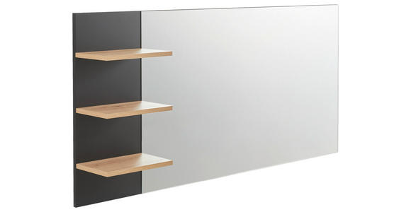 WANDSPIEGEL 150,8/70/20 cm - Schwarz/Eiche Artisan, MODERN, Glas/Holzwerkstoff (150,8/70/20cm) - Xora