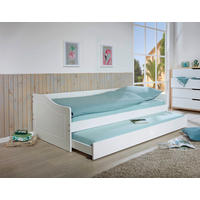 AUSZIEHBETT 90/190 cm Weiss  - Weiss/Naturfarben, Modern, Holz (90/190cm) - MID.YOU