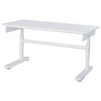 SCHREIBTISCH  Weiß höhenverstellbar  - Weiß, MODERN, Holzwerkstoff/Metall (109,5/62-78/60cm) - Roba