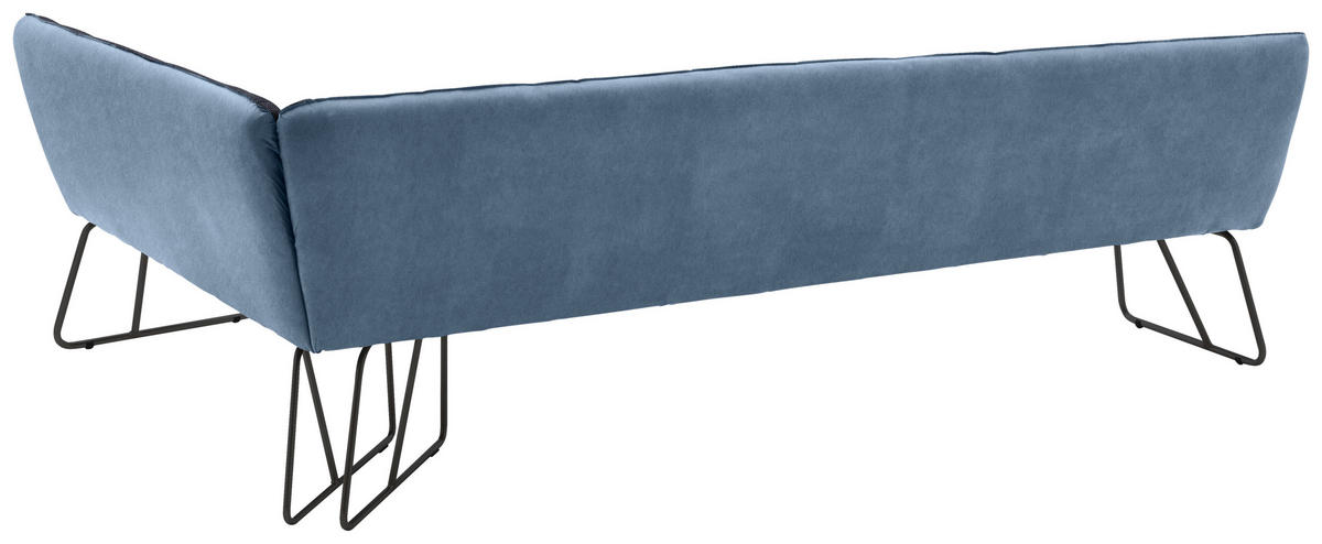 ECKBANK 284/184 cm Flachgewebe Blau, Schwarz, Dunkelblau   - Blau/Schwarz, Design, Textil/Metall (284/184cm) - Dieter Knoll