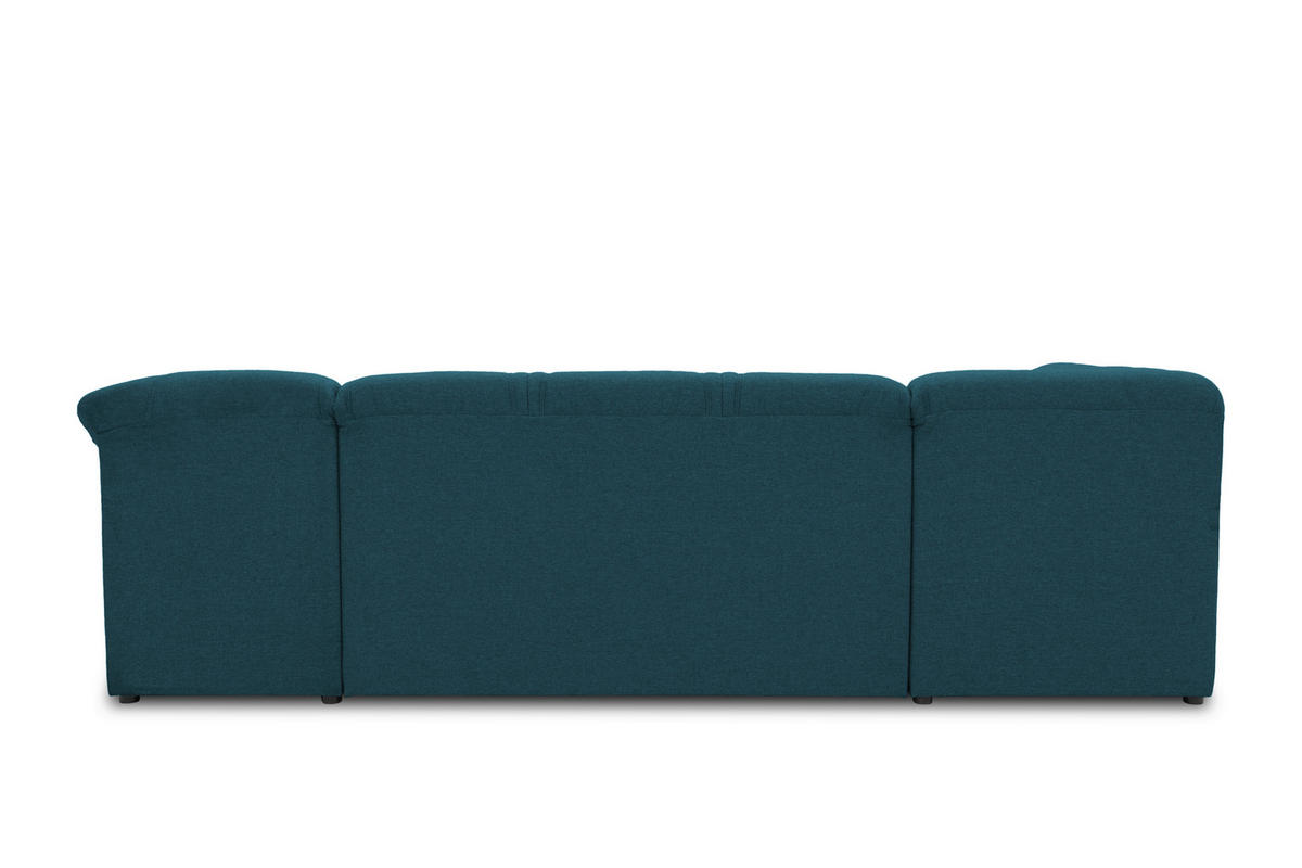 WOHNLANDSCHAFT in Mikrofaser Dunkelblau  - Schwarz/Dunkelblau, KONVENTIONELL, Kunststoff/Textil (180/295/146cm) - MID.YOU