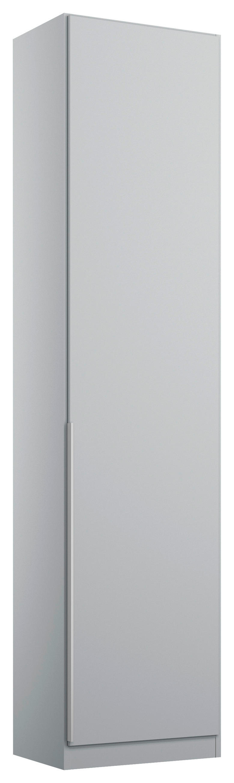 DREHTÜRENSCHRANK 47/229/54 cm 1-türig Hellgrau  - Hellgrau/Alufarben, MODERN, Holzwerkstoff (47/229/54cm) - Rauch Möbel