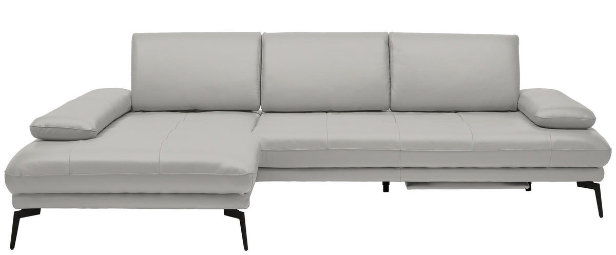 COLȚAR piele grej  - grej/negru, Design, metal/piele (187/273cm) - Celina Home