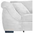 ECKSOFA Hellgrau Cord - Hellgrau/Schwarz, KONVENTIONELL, Textil/Metall (258/168cm) - Carryhome