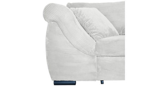 ECKSOFA Hellgrau Cord - Hellgrau/Schwarz, KONVENTIONELL, Textil/Metall (258/168cm) - Carryhome