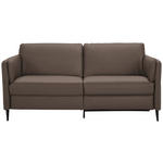 3-SITZER-SOFA Latina in Echtleder Dunkelbraun   - Dunkelbraun/Schwarz, Design, Leder/Metall (190/84/99cm) - Dieter Knoll