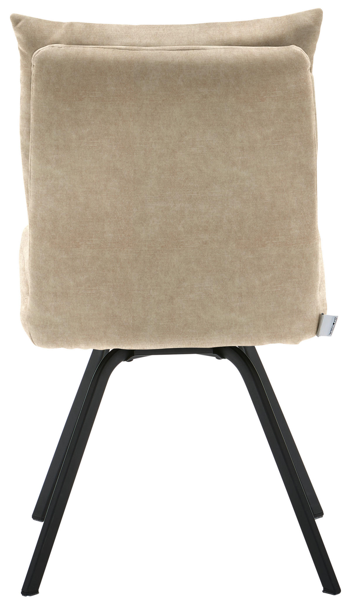 STUHL  in Velours Textil  - Hellbraun/Schwarz, Design, Textil/Metall (50/82/68cm) - Welnova