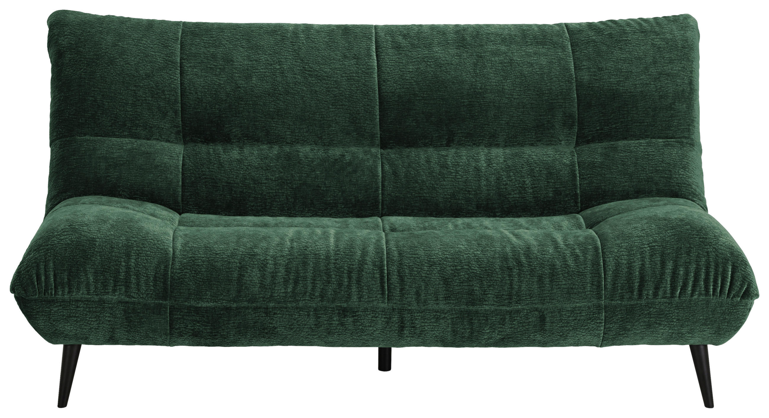 2-SITZER-SOFA Mikrofaser Dunkelgrün  - Dunkelgrün/Schwarz, KONVENTIONELL, Textil/Metall (198/100/101cm) - Hom`in