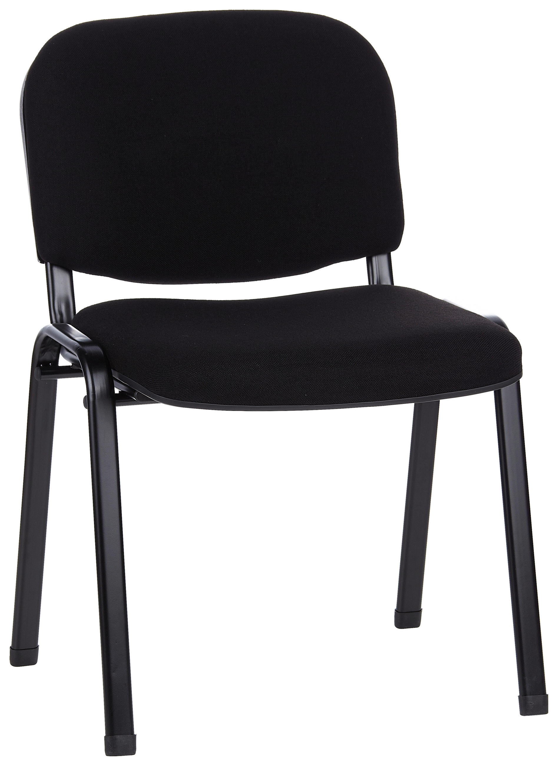 BESUCHERSTUHL  in Flachgewebe Schwarz  - Schwarz, Basics, Textil/Metall (58/84/41cm) - MID.YOU